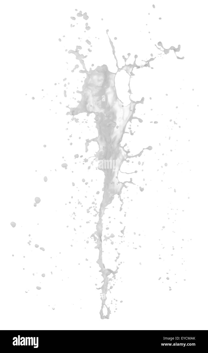 milk splash isolated on the white background Stock Photo - Alamy