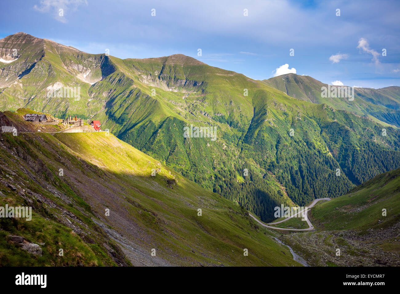 Transfagarasan mountain road in Romania Stock Photo