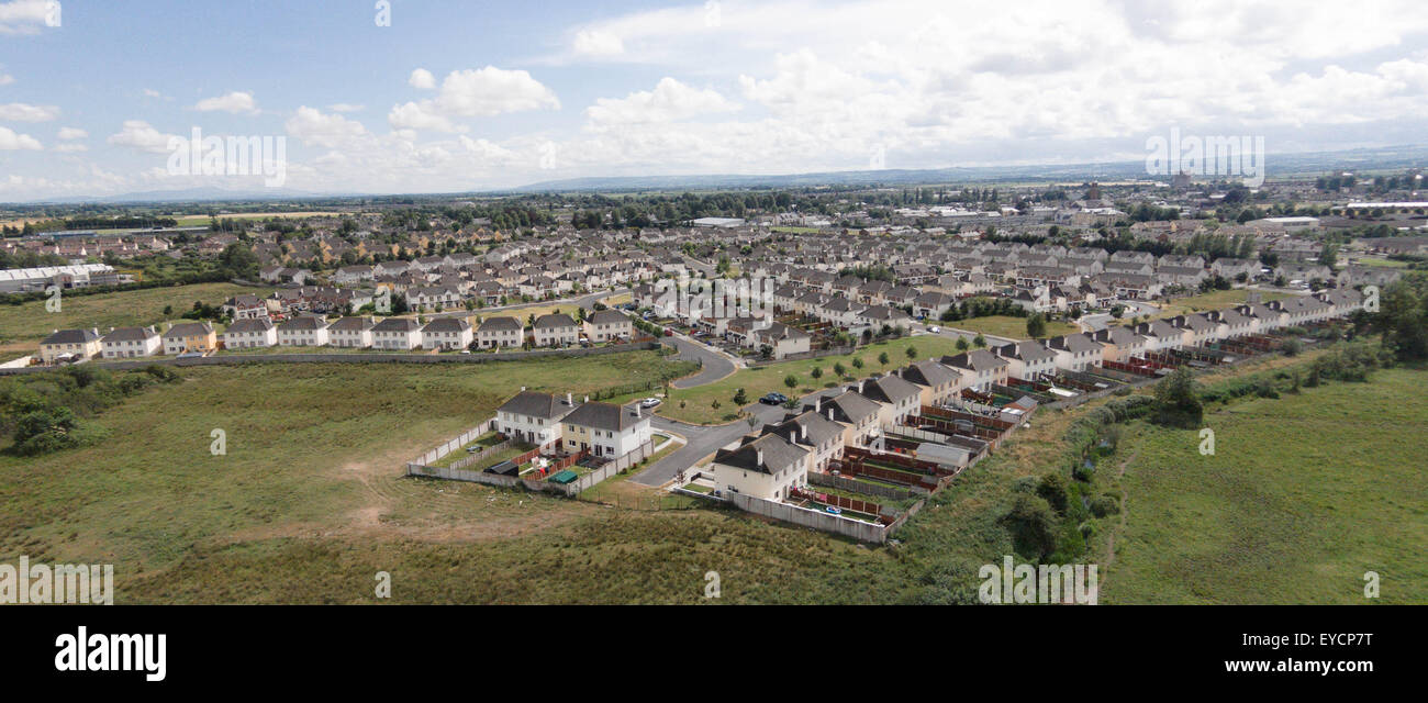 An aerial photo of the Rheban Manor housing estate in Athy Co Kildare Ireland Stock Photo