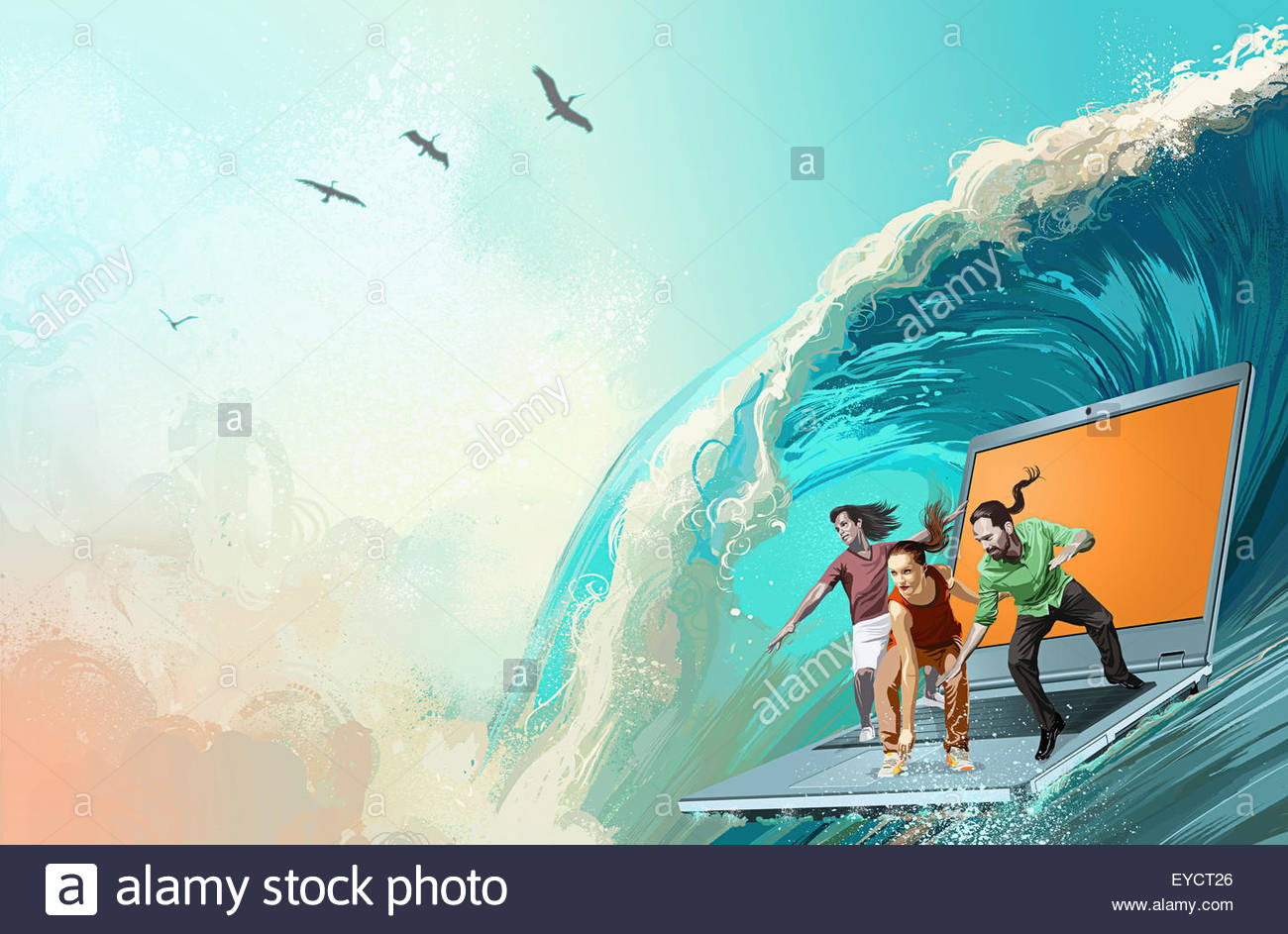 surfing the internet