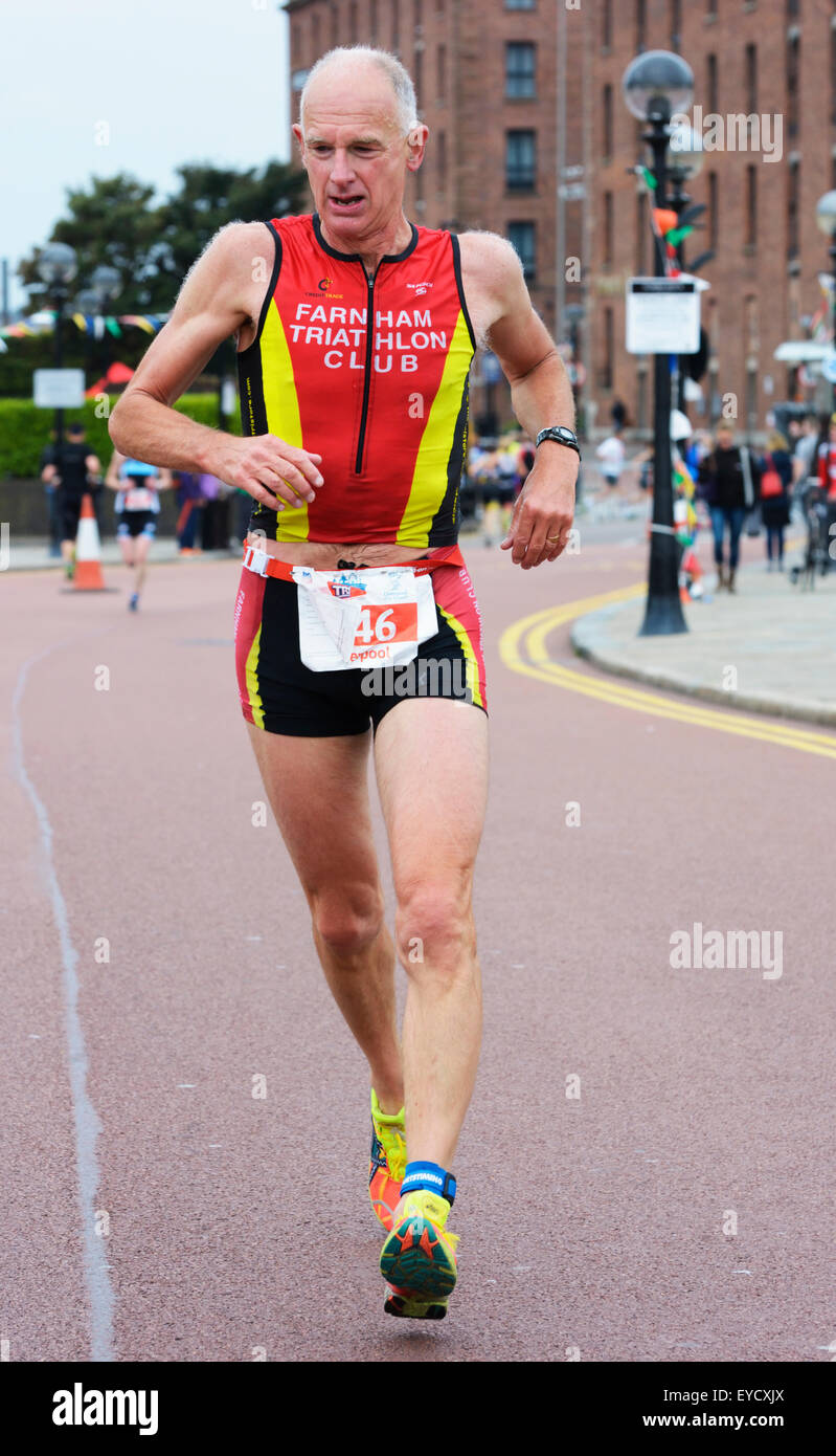 triathlete runners competing in the Liverpool Triathlon part of the