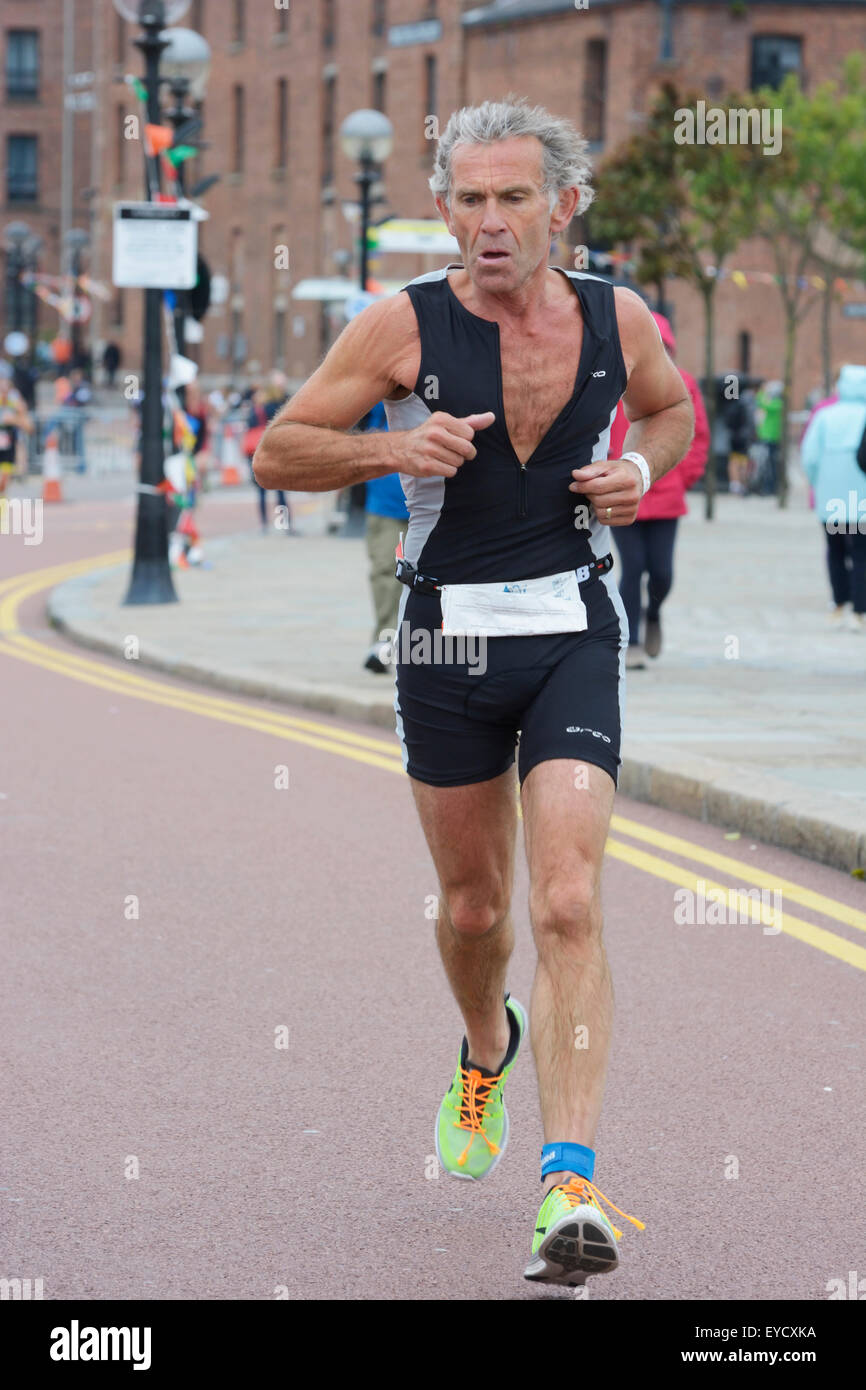 triathlete runners competing in the Liverpool Triathlon part of the