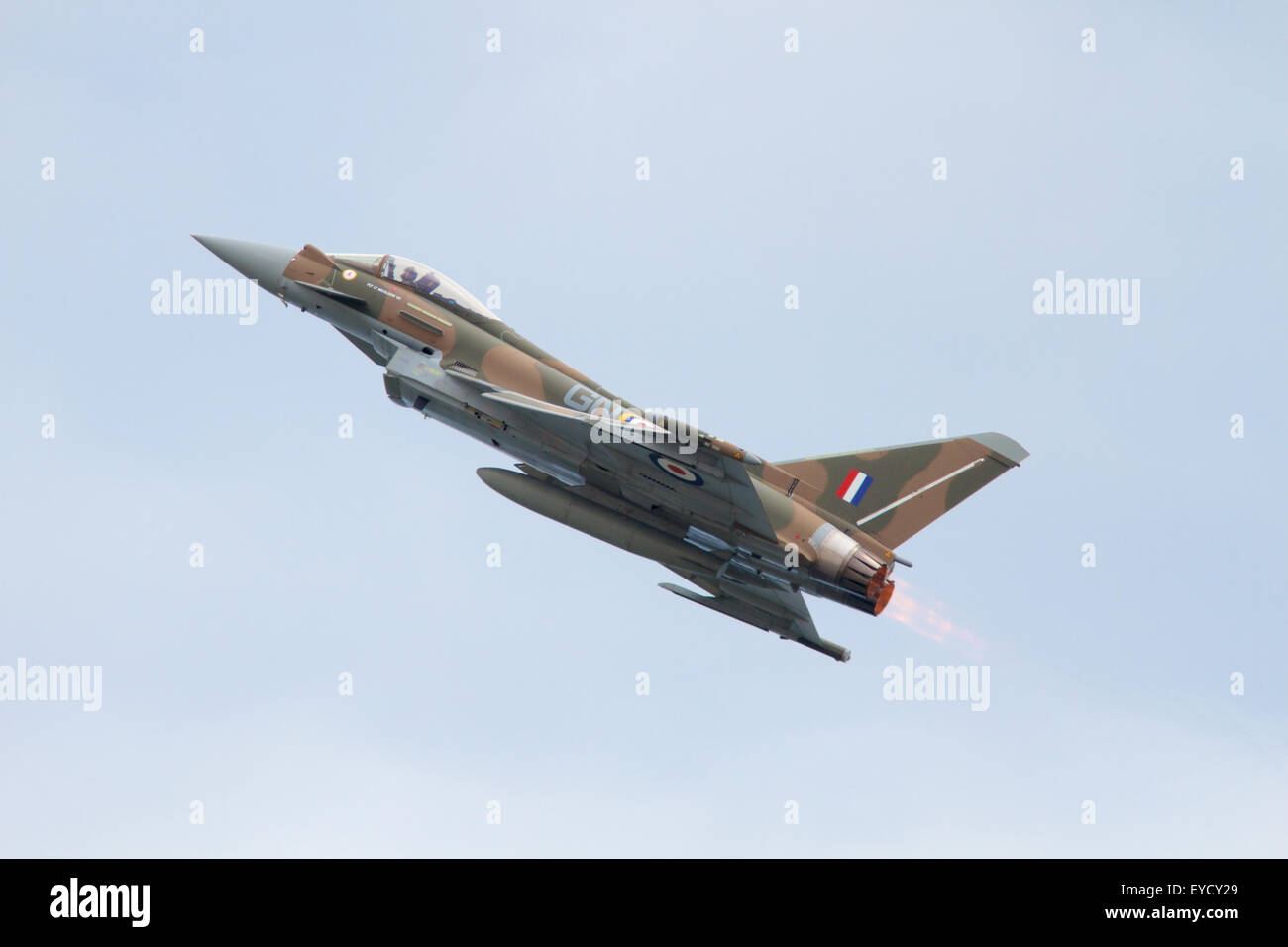 An FGR4 Typhoon Eurofighter flying at the Sunderland Airshow, July 2015 Stock Photo