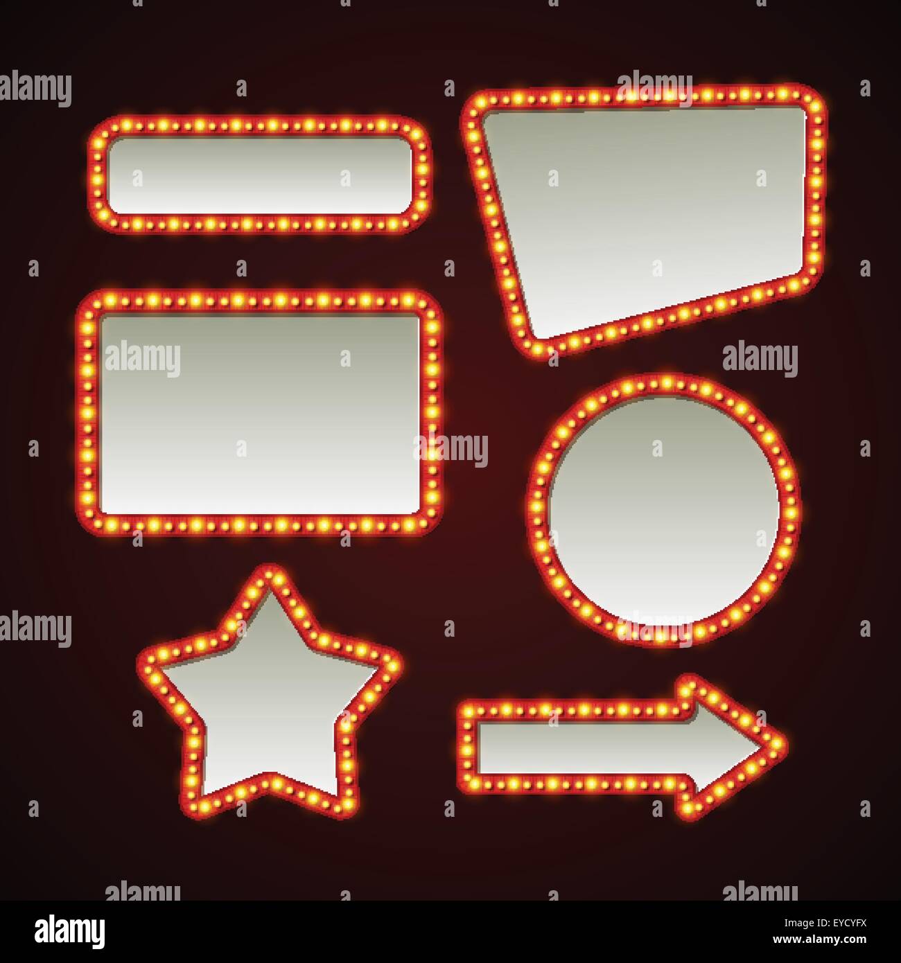 Set of retro light frames. Vector illustration Stock Vector Image & Art Alamy