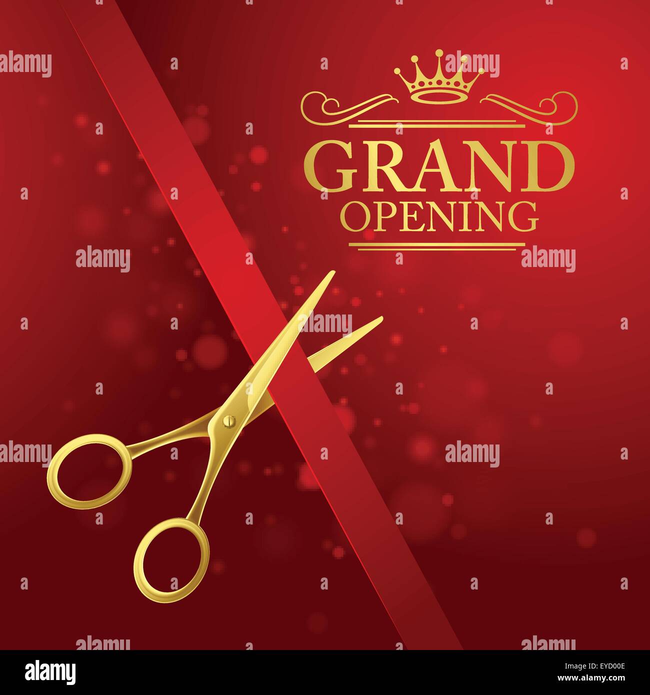 Red Printed Grand Opening Ribbon