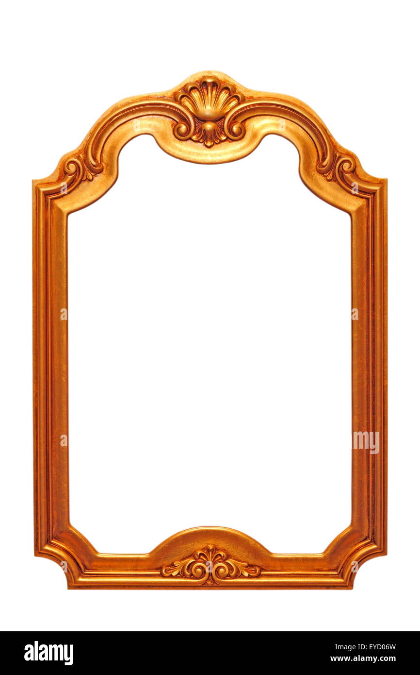 beautiful old baroque frame isolated on white background Stock Photo ...