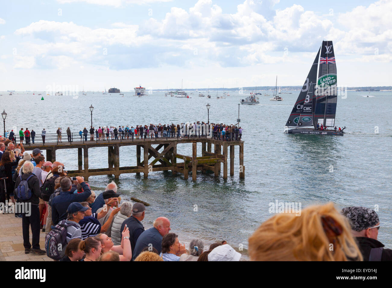 Admirals Cup races off Portsmouth on Saturday 25 July 2015 The UK Land