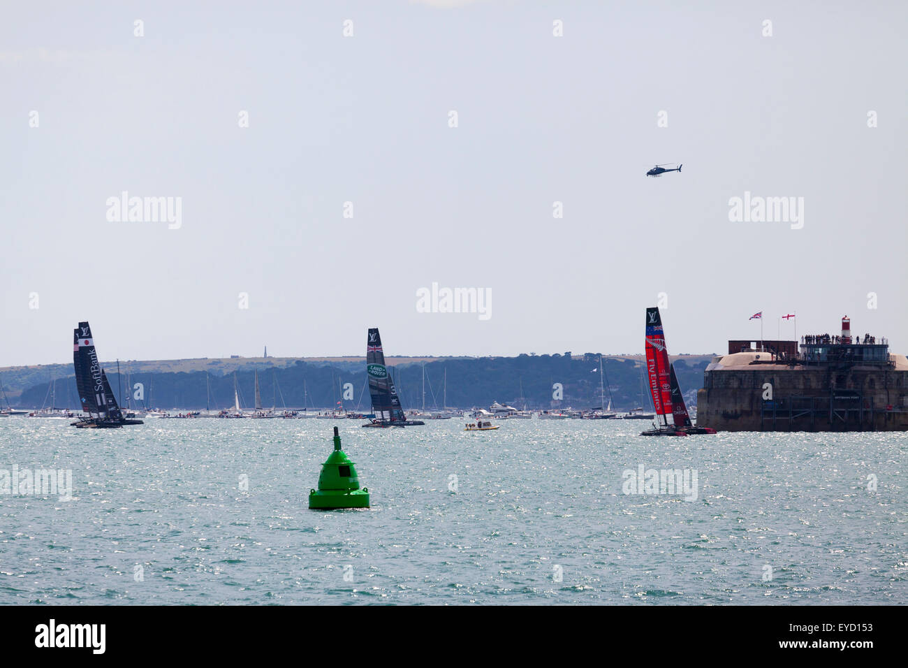 Admirals Cup races off Portsmouth on Saturday 25 July 2015 the yachts