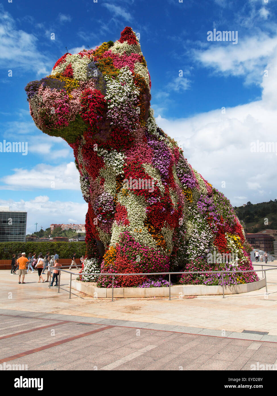 Jeff Koons Puppy sculpture in Bilbao, Spain. Stock Photo