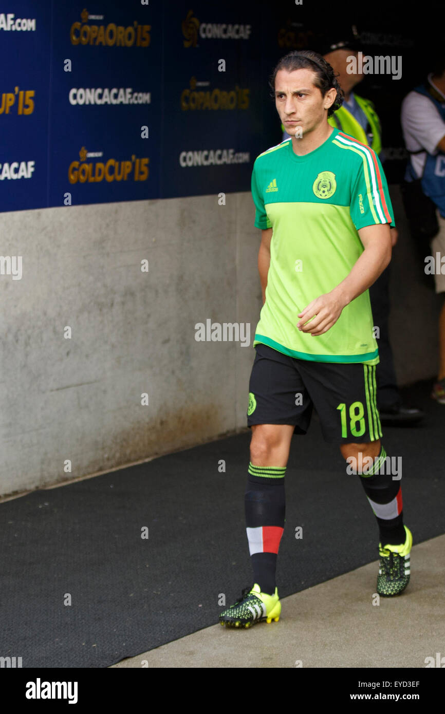 July 26, 2015: Mexico midfielder Andres Guardado (18) comes out of the tunnel during the CONCACAF Gold Cup 2015 Final match between Jamaica and Mexico at Lincoln Financial Field in Philadelphia, Pennsylvania. Mexico won 3-1. Christopher Szagola/CSM Stock Photo