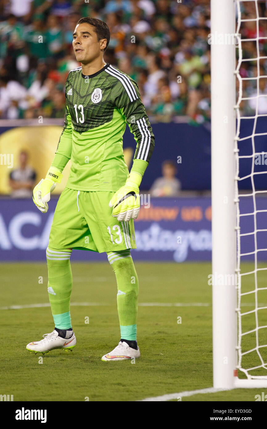 July 26, 2015: Mexico goalkeeper Guillermo Ochoa (13) looks on during the CONCACAF Gold Cup 2015 Final match between Jamaica and Mexico at Lincoln Financial Field in Philadelphia, Pennsylvania. Mexico won 3-1. Christopher Szagola/CSM Stock Photo