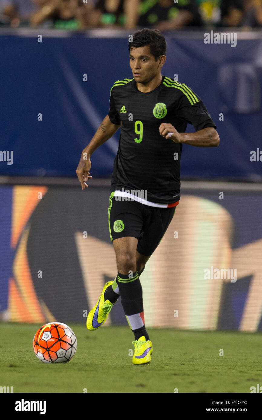 July 26, 2015: Mexico forward Jesus Corona (9) in action during the CONCACAF Gold Cup 2015 Final match between Jamaica and Mexico at Lincoln Financial Field in Philadelphia, Pennsylvania. Mexico won 3-1. Christopher Szagola/CSM Stock Photo