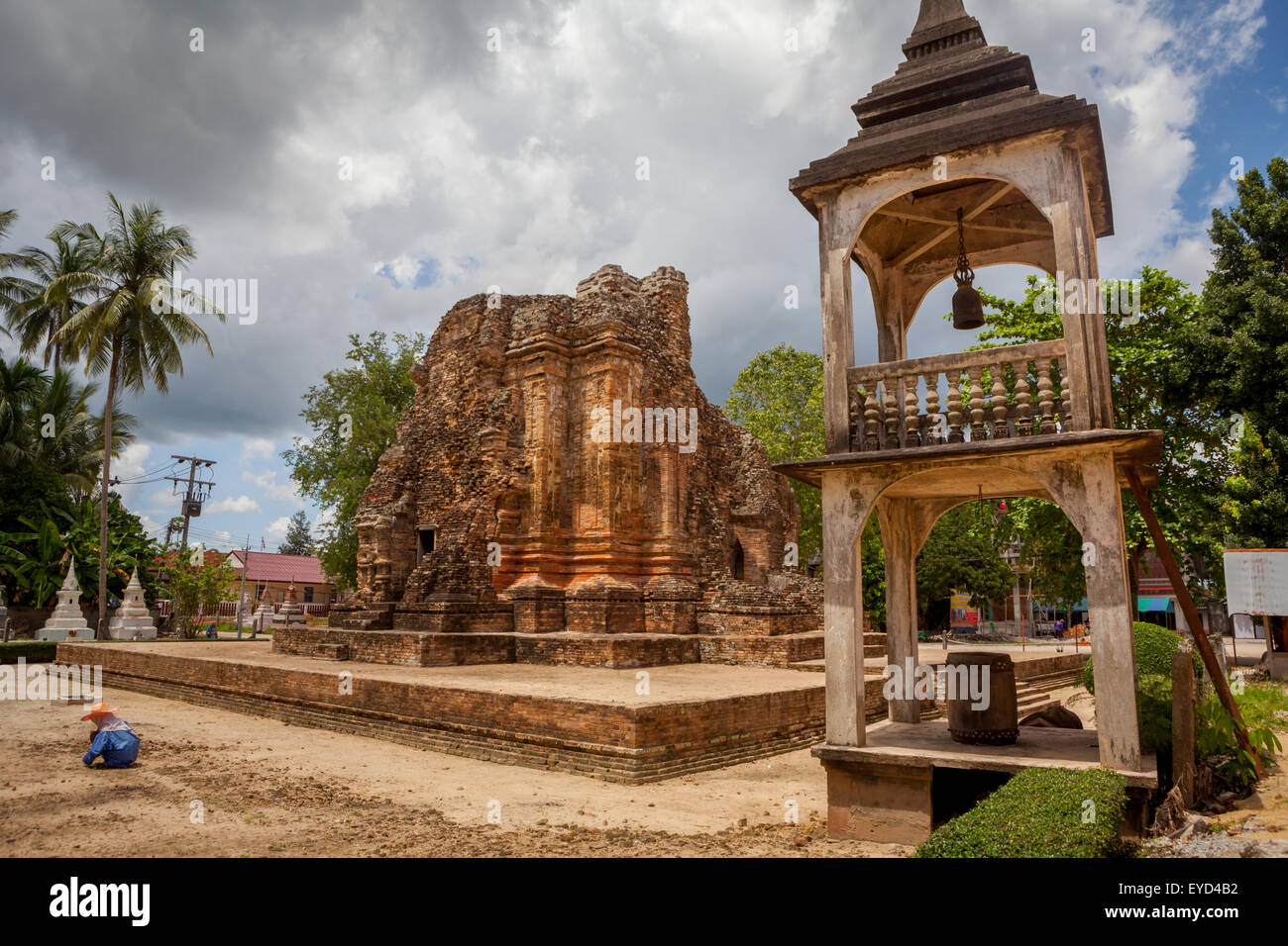 Wat Kaew temple in Chaiya, Southern Thailand. Stock Photo