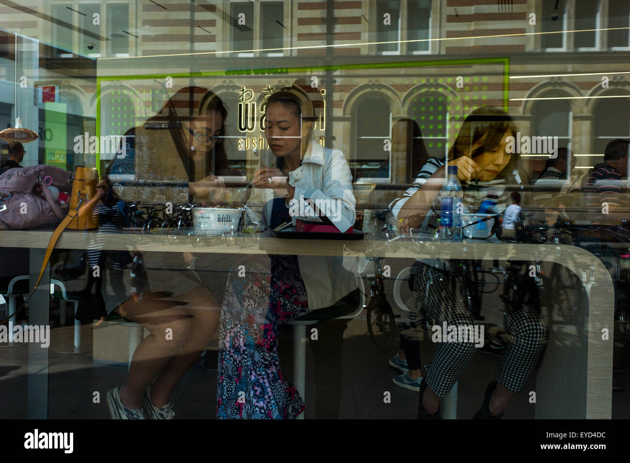 Wasabi restaurant in Cambridge, England,UK. Eating lunch in Wasabi