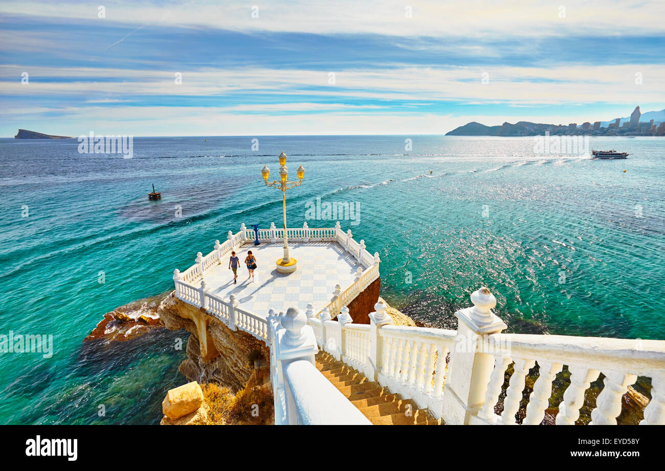 Mediterranean balcony viewpoint. Benidorm. Alicante. Valencia Community. Spain Stock Photo