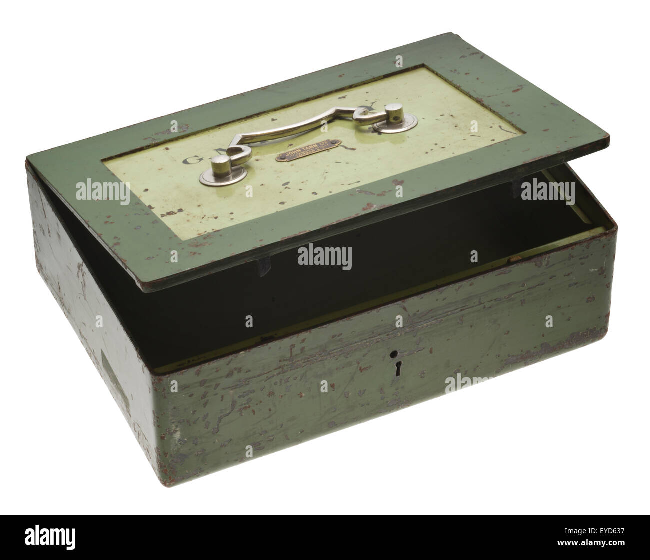 Safety deposit box. Strong box. Portable safe. Metal lockable box Stock  Photo - Alamy