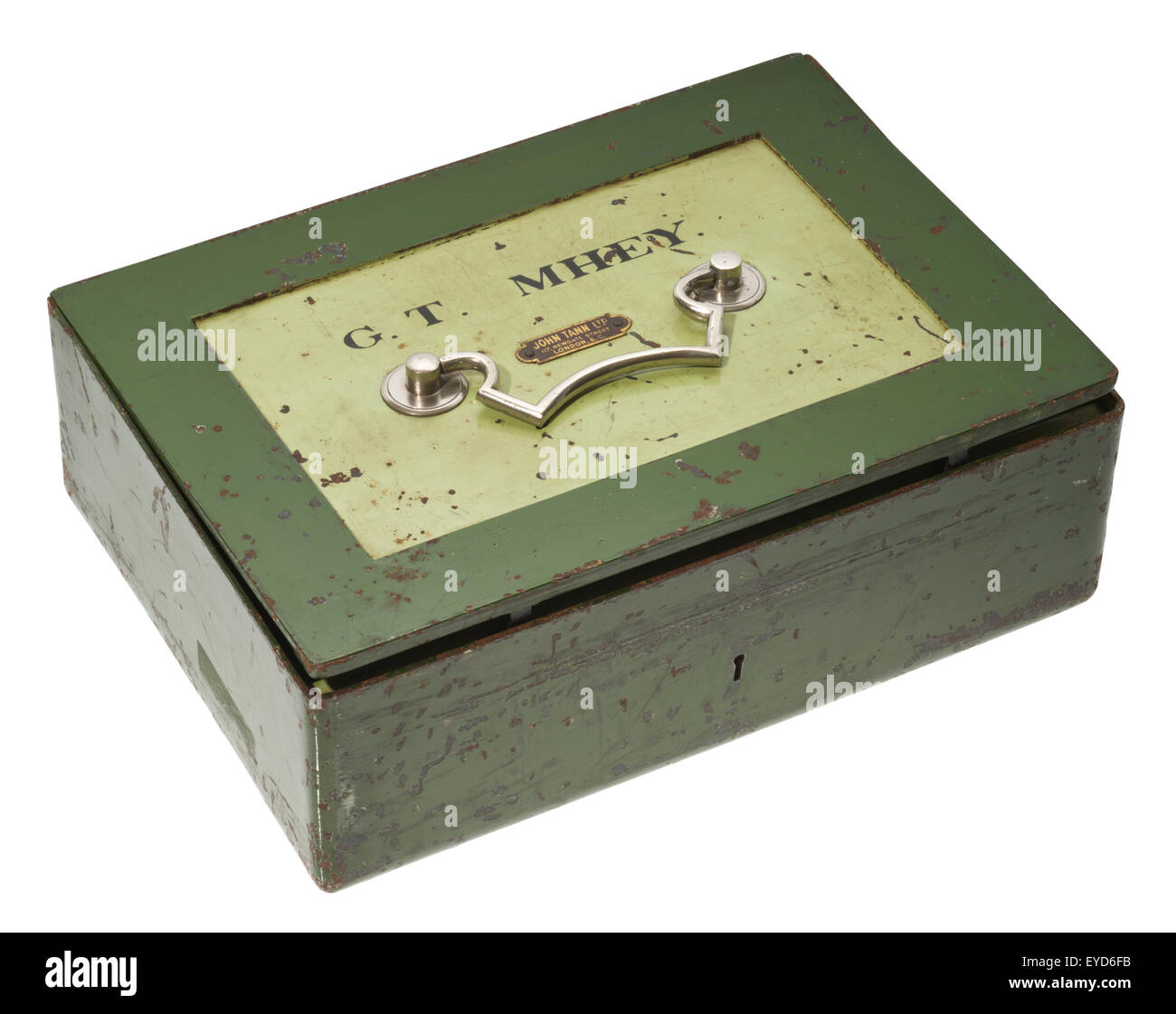 Safety deposit box. Strong box. Portable safe. Metal lockable box Stock  Photo - Alamy