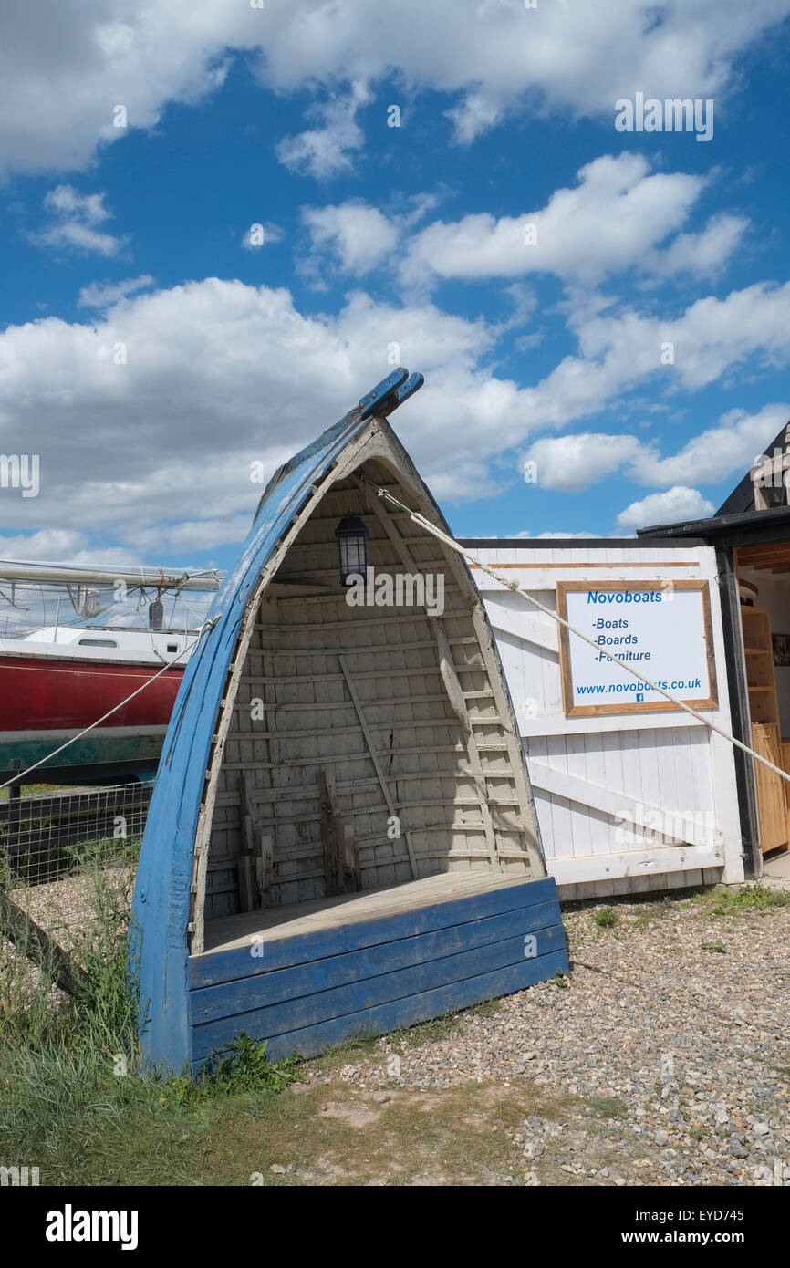 Garden seat made from an old boat. Southwold harbour 