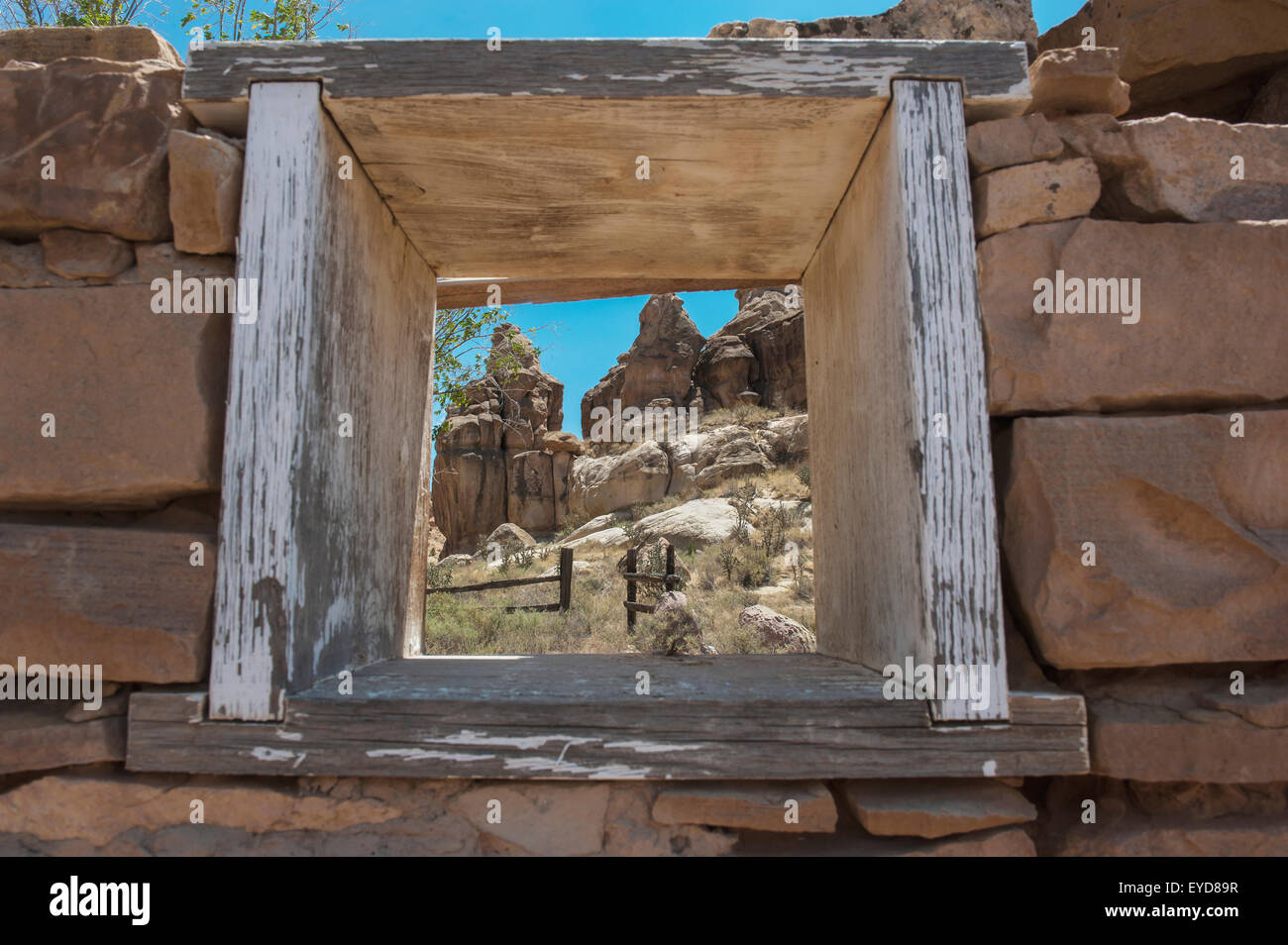 The Acoma Pueblo Built On Top Of A Sandstone Mesa, Pueblo Of Acoma, New Mexico, Usa Stock Photo