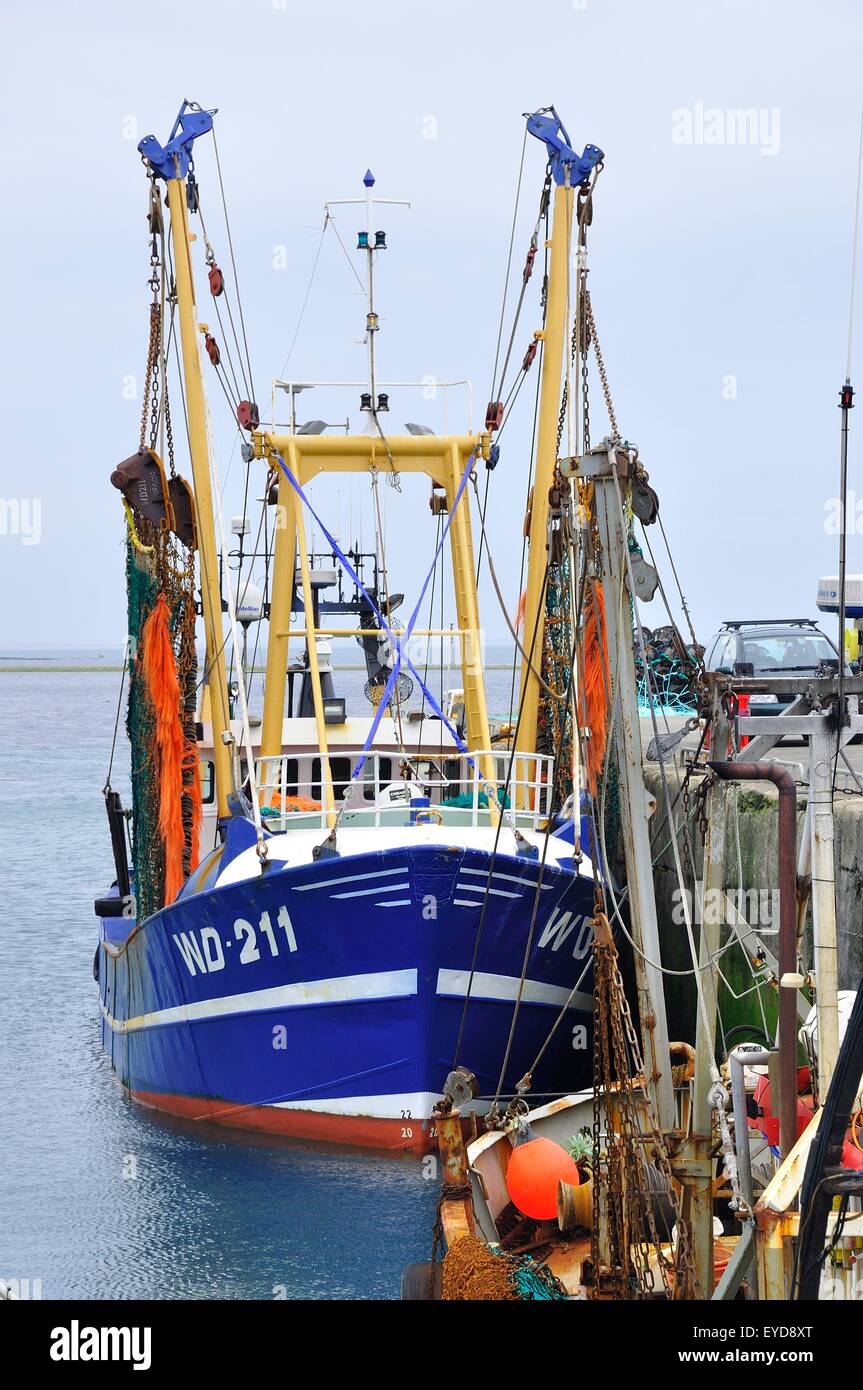 Fishing boat in harbour at Kilmore Quay, County Wexford, Ireland Stock