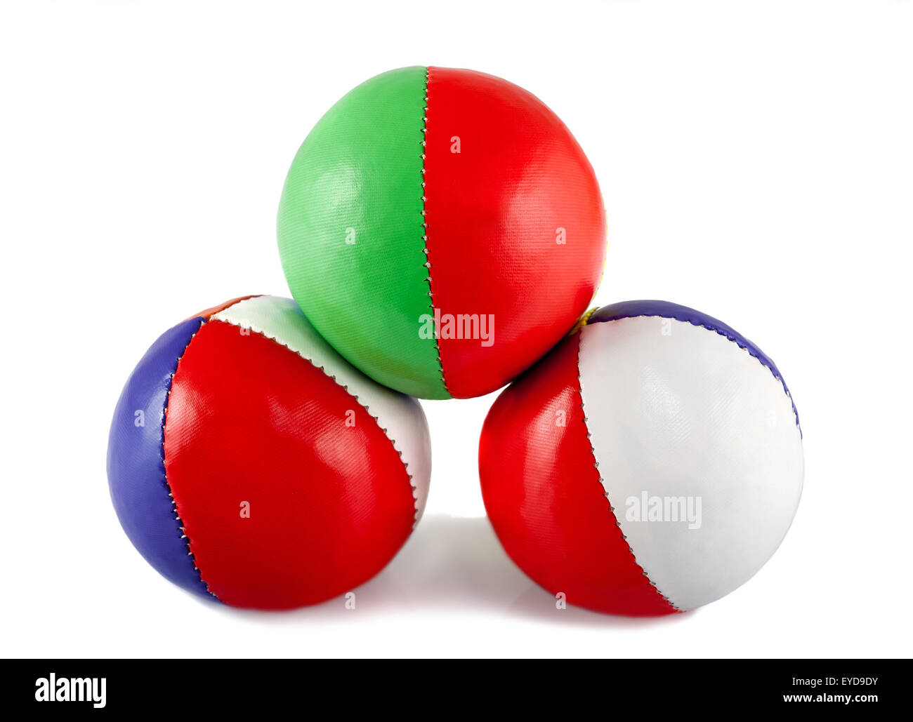 Multicolored balls isolated on white Stock Photo
