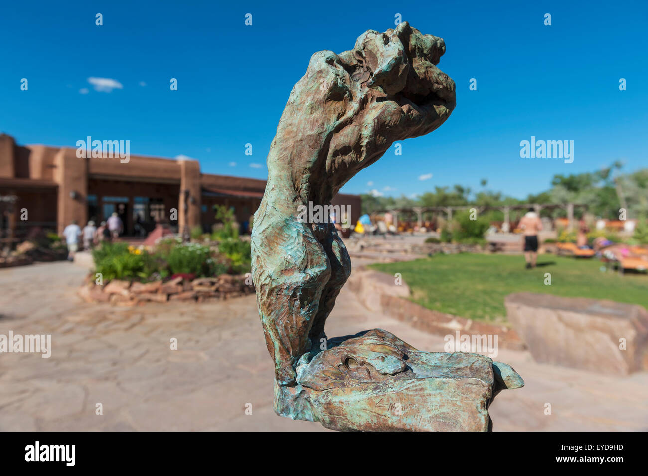 CloseUp Of Statue At Ojo Caliente Mineral Springs In Northern New