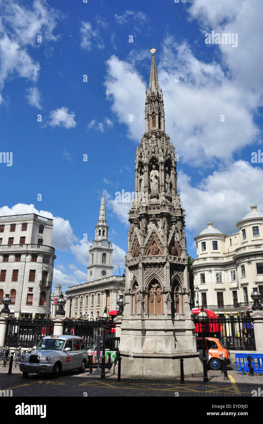 Victorian replica of Queen Eleanor's Cross at Charing Cross railway