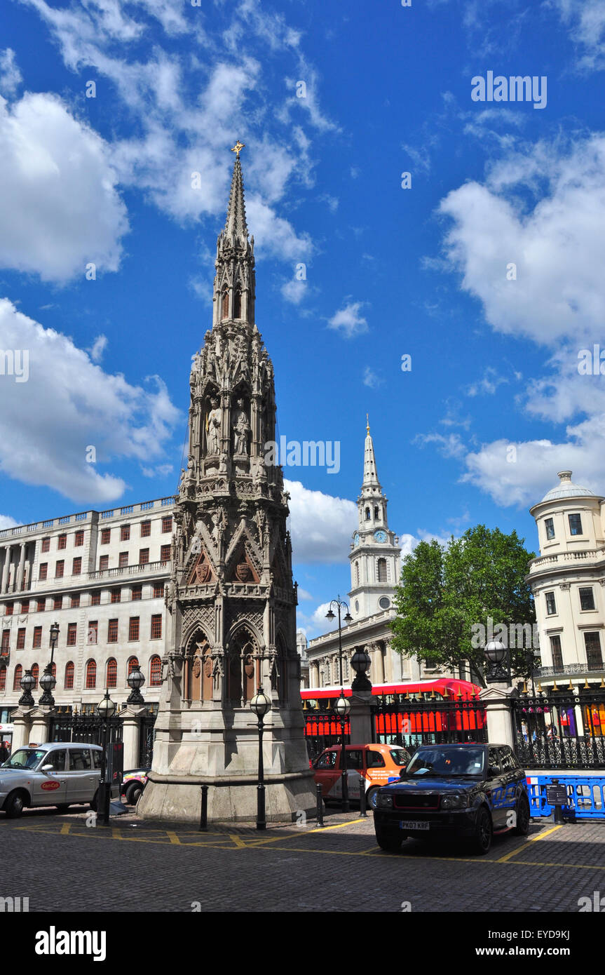 Victorian replica of Queen Eleanor's Cross at Charing Cross railway