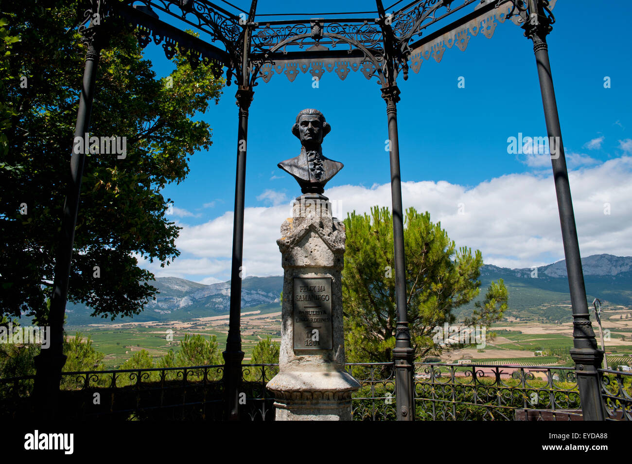 Bust Of Fabulist Felix Maria De Samaniego In Laguardia, Basque Country, Spain Stock Photo