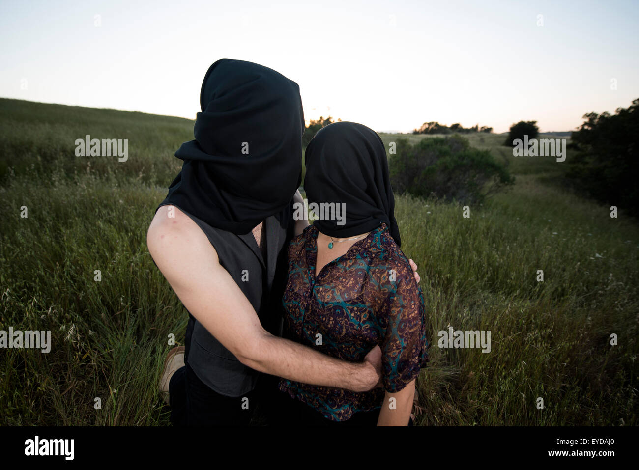 Love in the Time of ISIS - An homage to the great Magritte Stock Photo