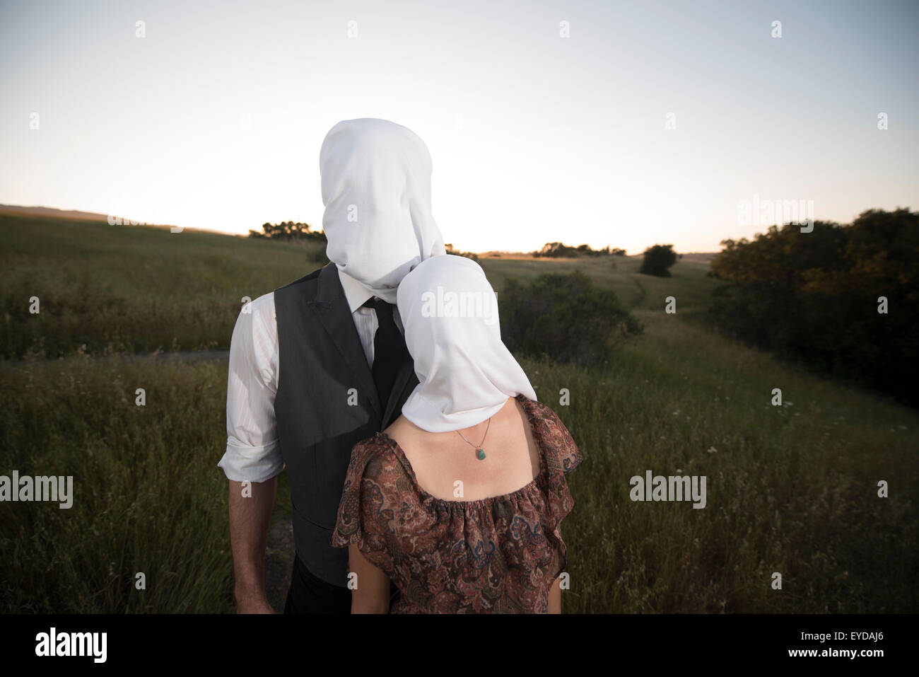 Love in the Time of ISIS - An homage to the great Magritte Stock Photo