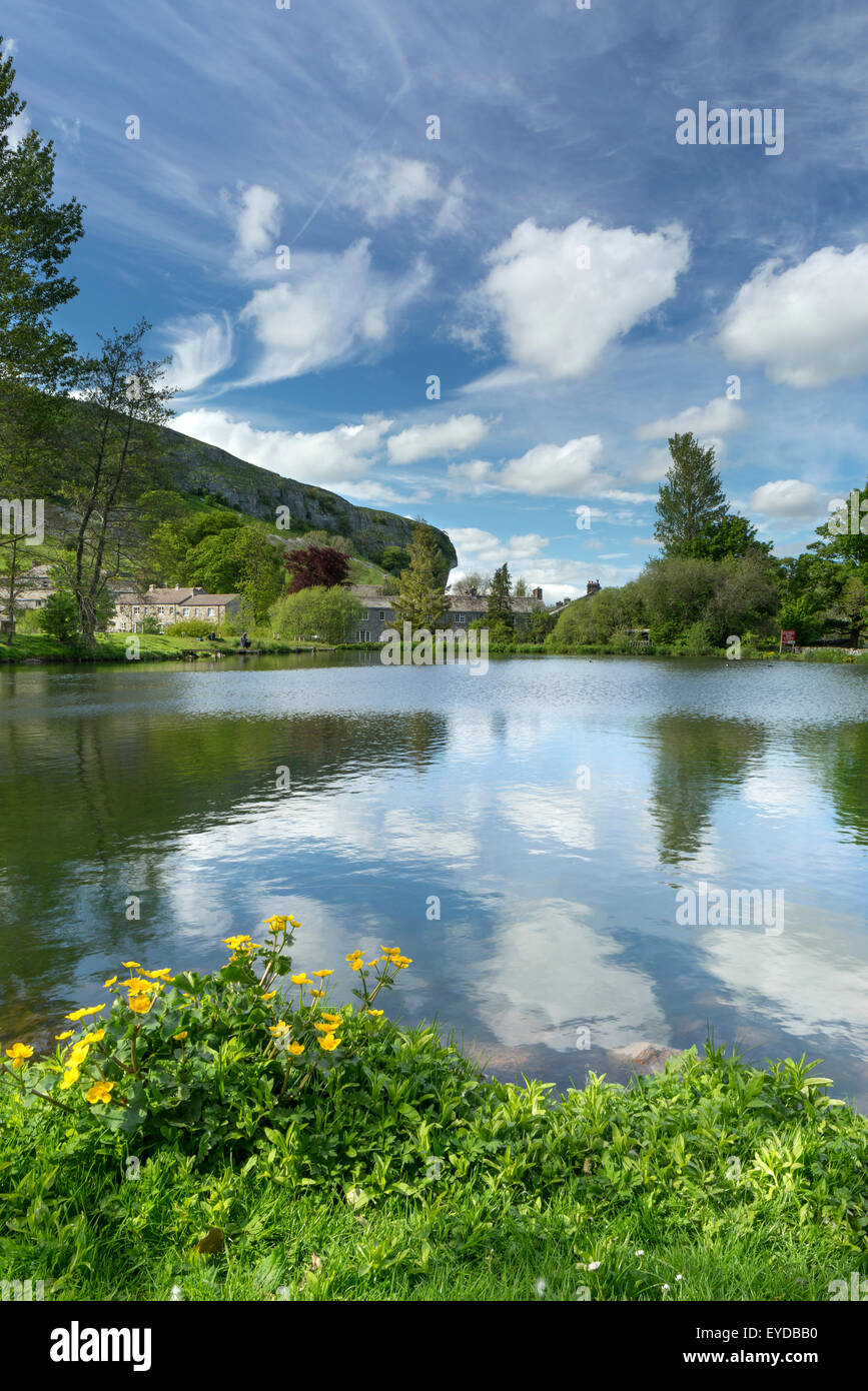 Kilnsey trout farm and country park in Wharfedale, The Yorkshire Dales, June 2015 Stock Photo