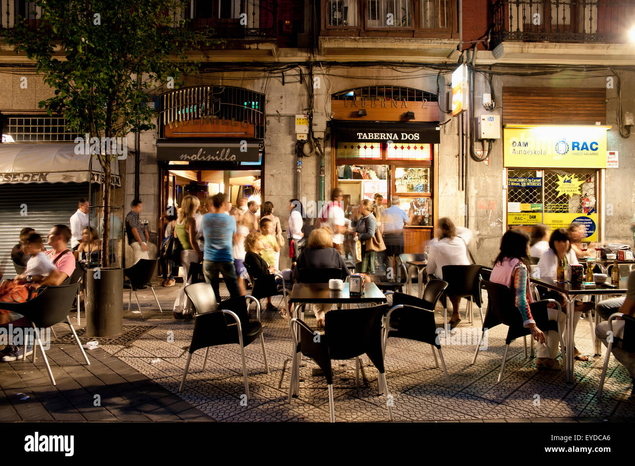 Traditional Tapas Bar And Terraces In Abando, Bilbao, Basque Country