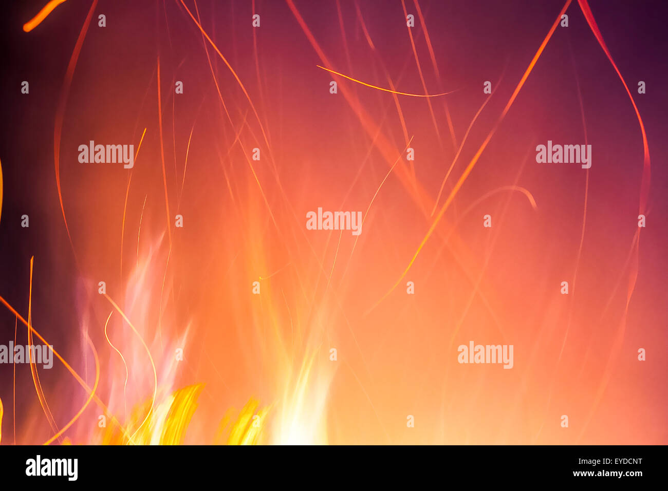 sparks of bonfire night - abstract background Stock Photo