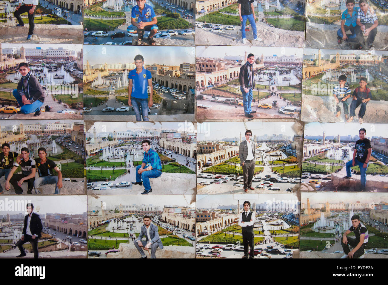 Photographers Prints At Viewpoint Above The City At Erbil, Iraqi Kurdistan, Iraq Stock Photo