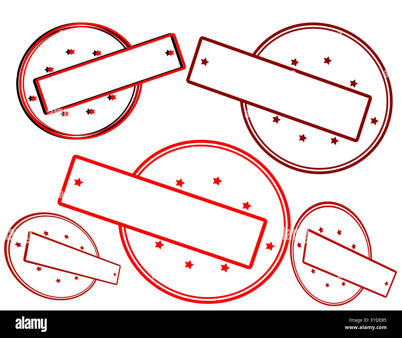 Set of rubber stamps with no text inside, vector illustration Stock ...
