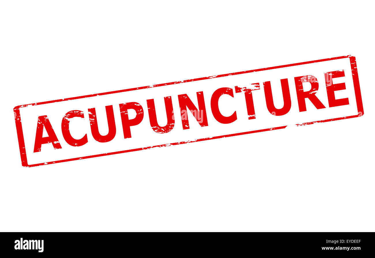 Rubber stamp with word acupuncture inside, vector illustration Stock
