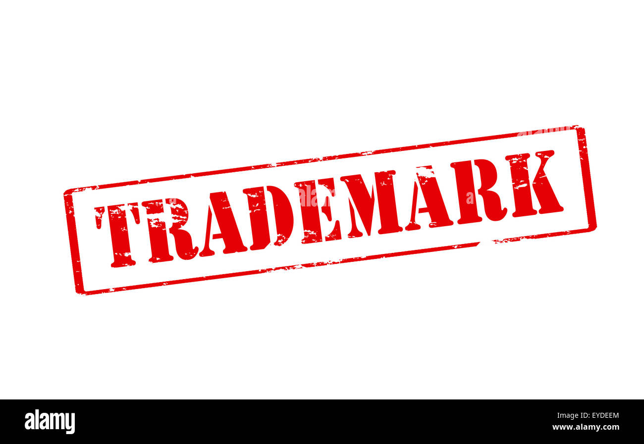Rubber stamp with word trademark inside, vector illustration Stock