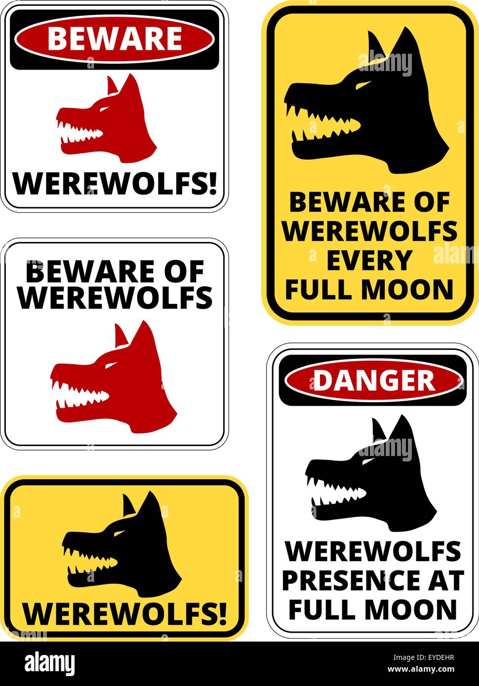 Beware of dog Stock Vector Image & Art - Alamy