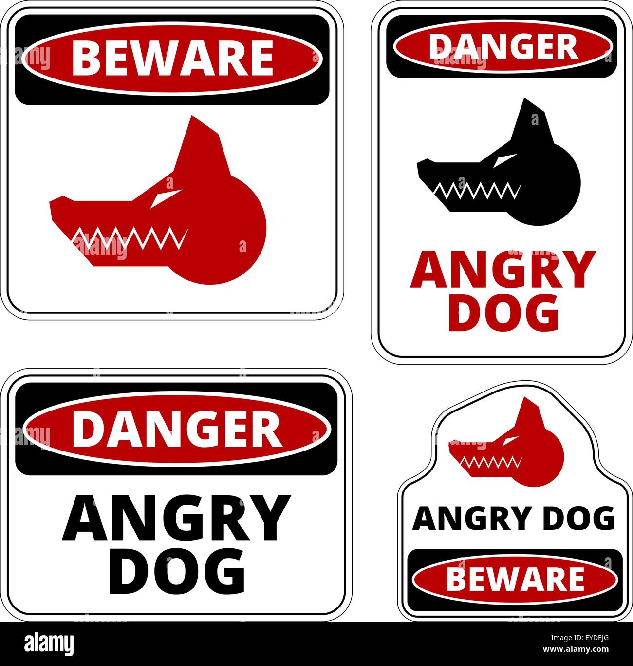 Beware of dog Stock Vector Image & Art - Alamy