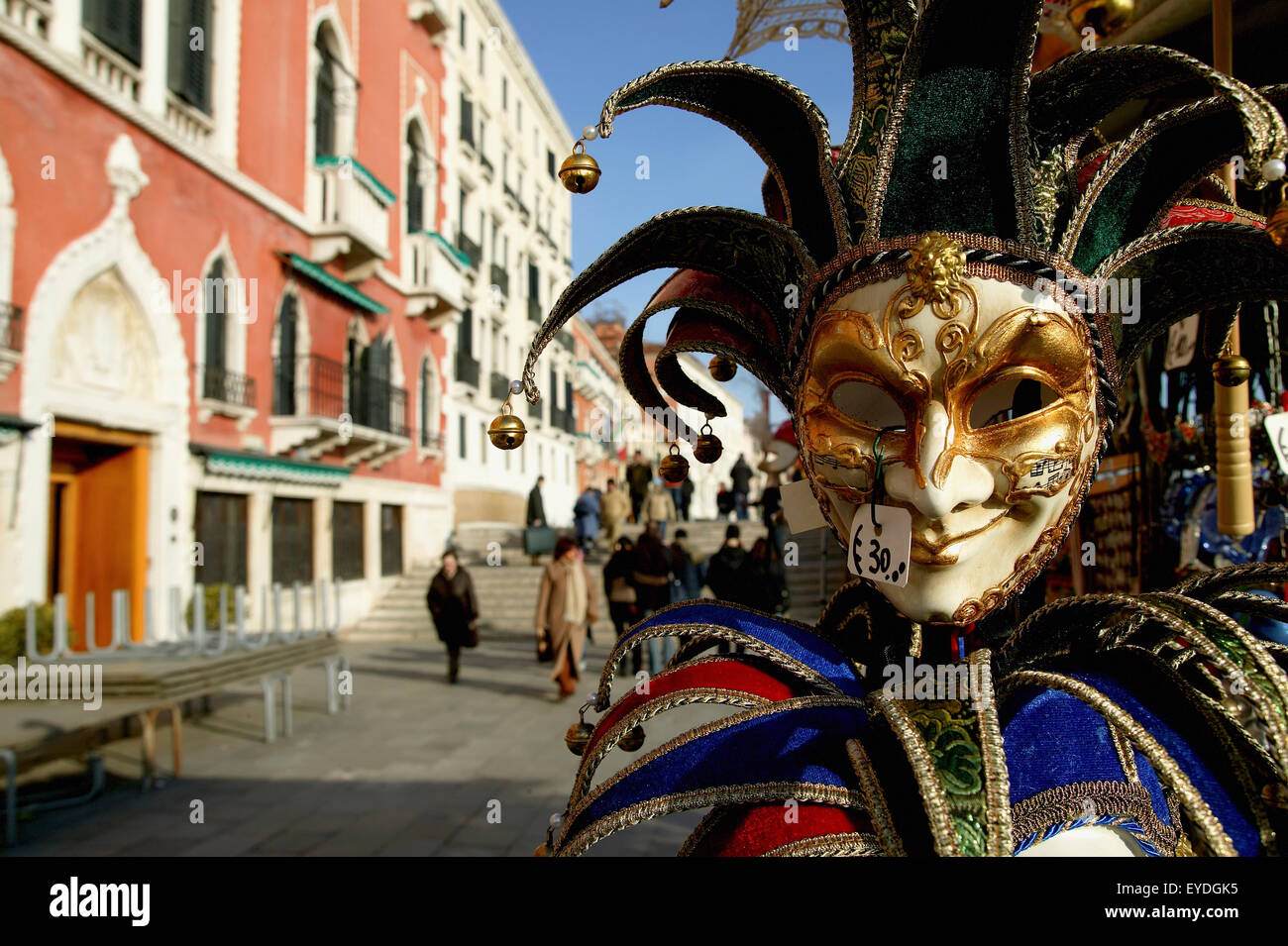 Venice, Italy. Carnival Mask For Sale On The Riva Degli Schiavoni. Stock Photo