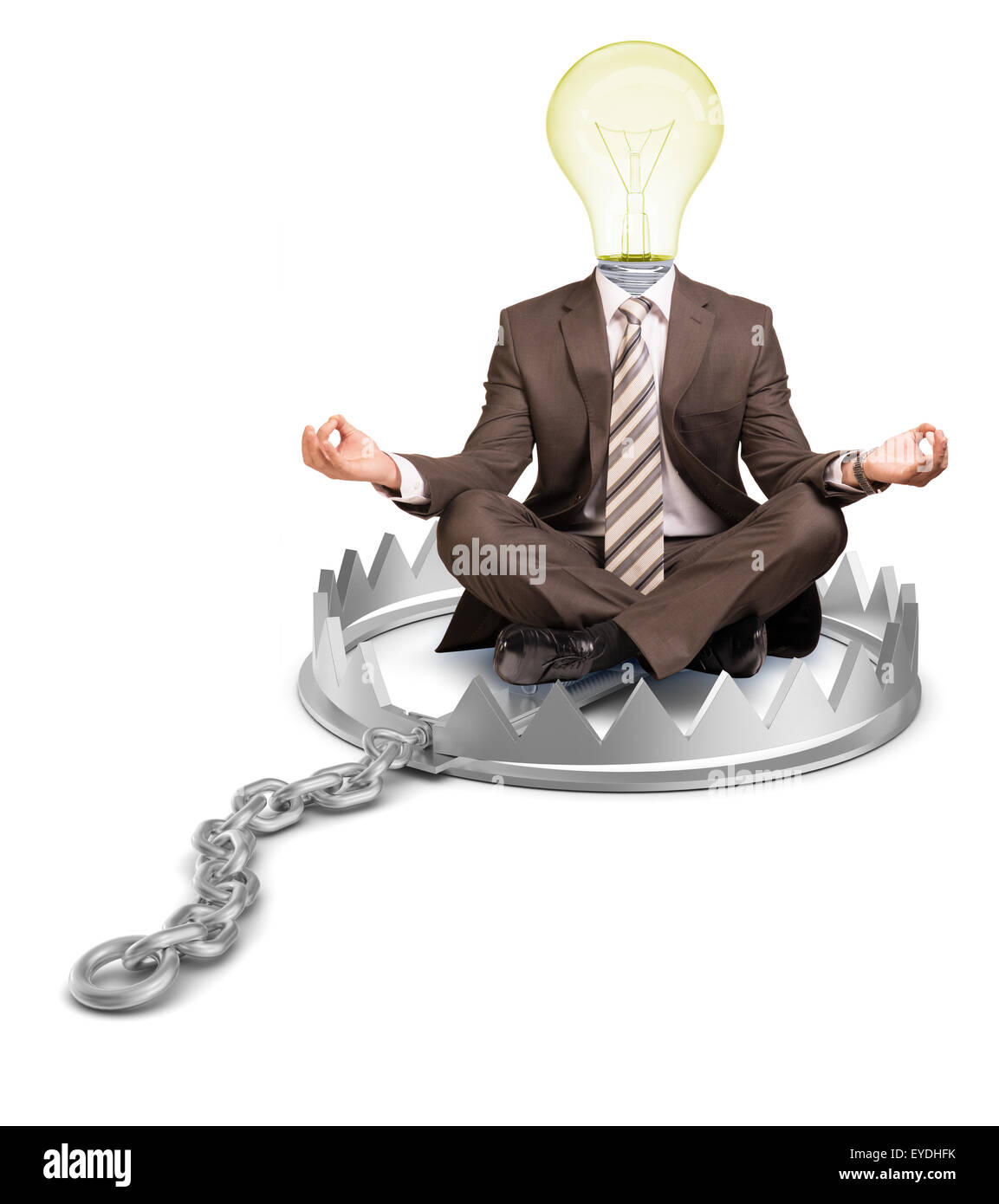 Businessman in bear trap Stock Photo - Alamy
