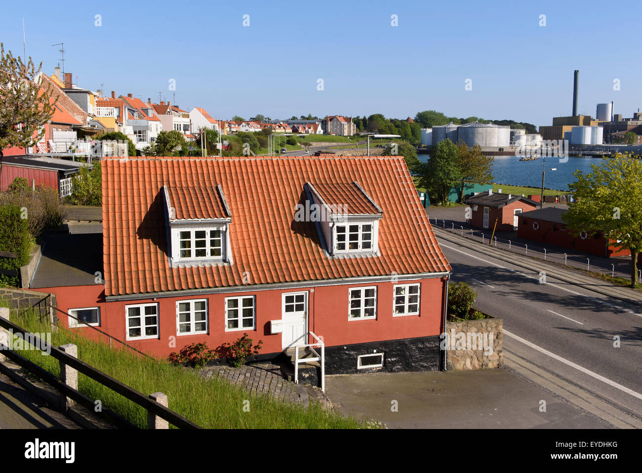House at Port of Roenne, Isle of Bornholm, Denmark Stock Photo Alamy