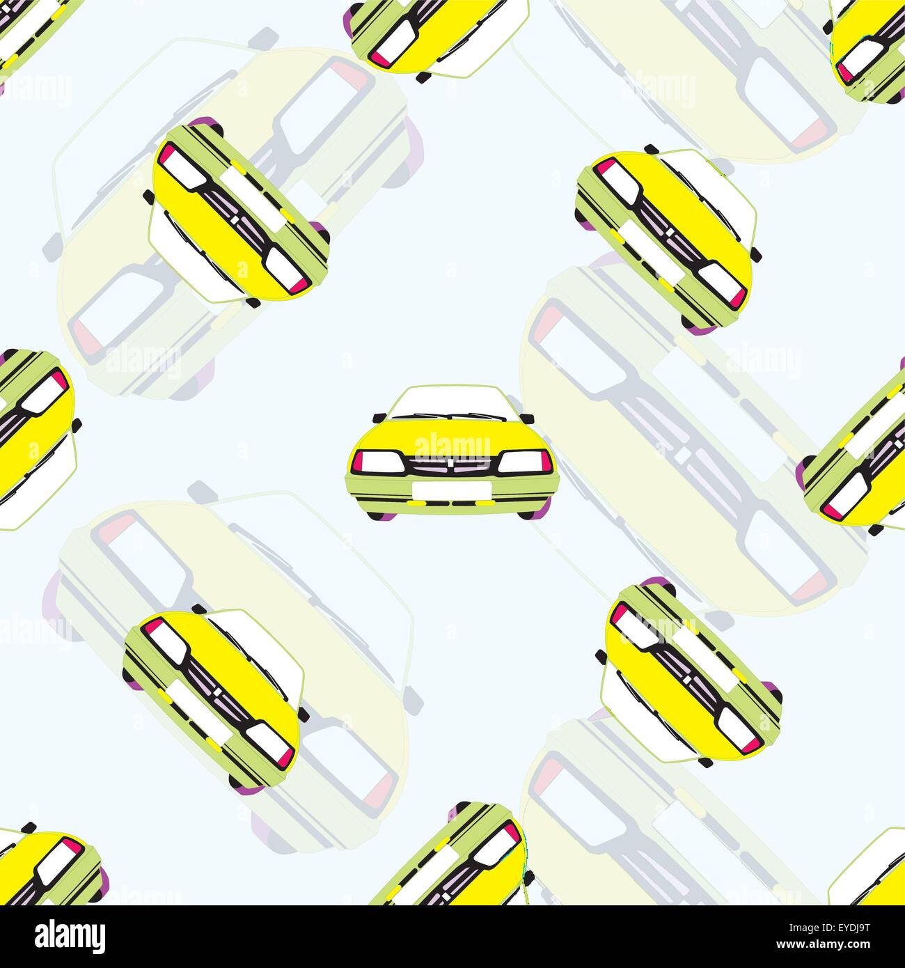 vector seamless background with kids toy cars Stock Vector