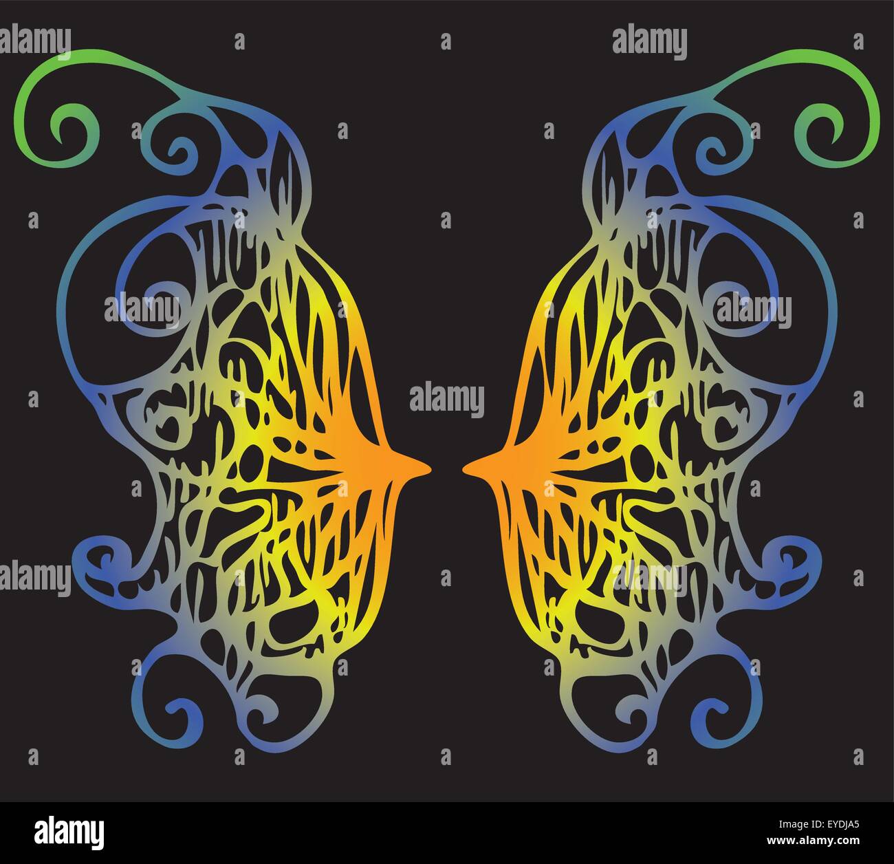 Iridescent blue wing Stock Vector Images - Alamy