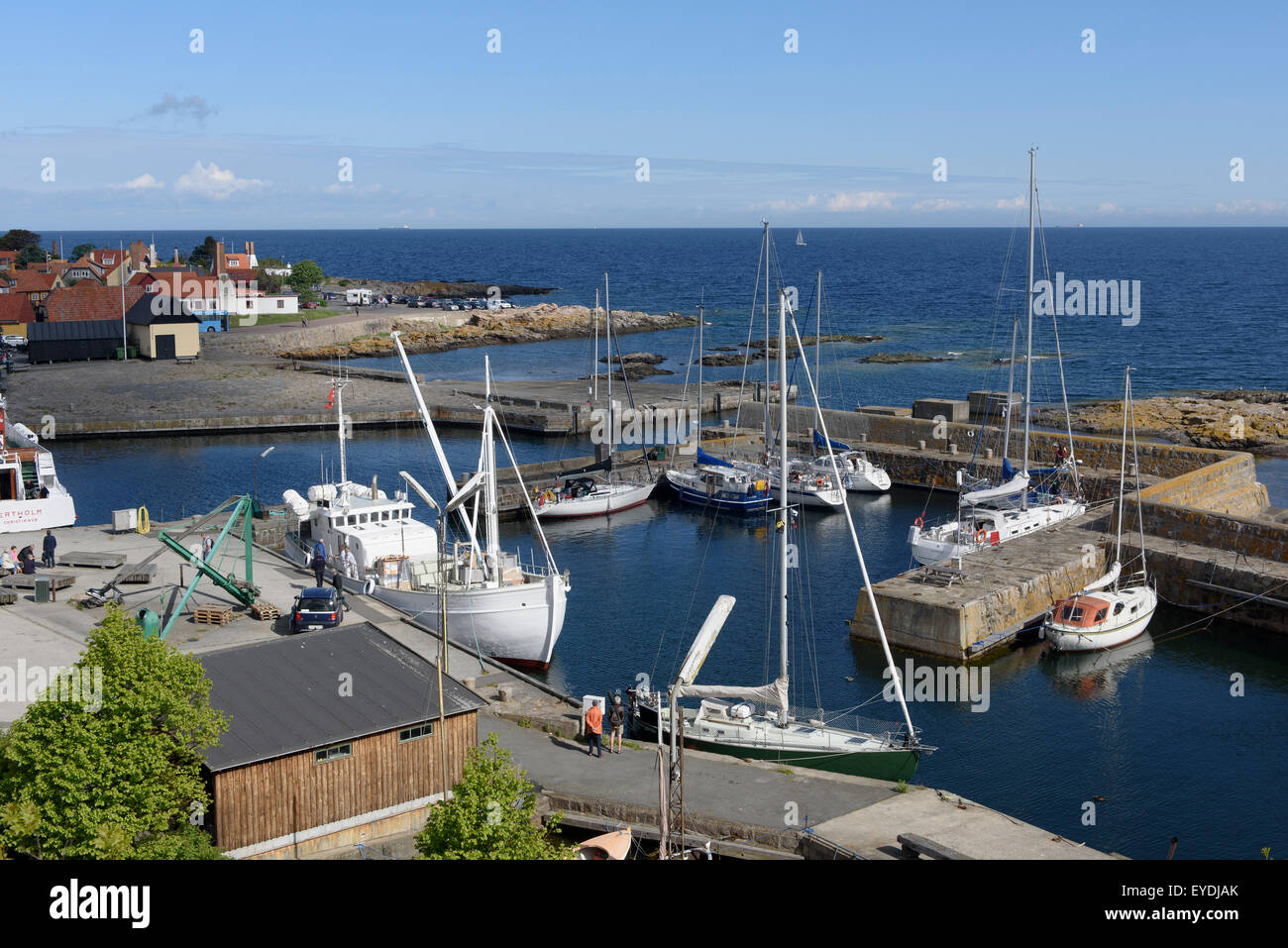 port of Gudhjem, Isle of Bornholm Denmark Stock Photo Alamy