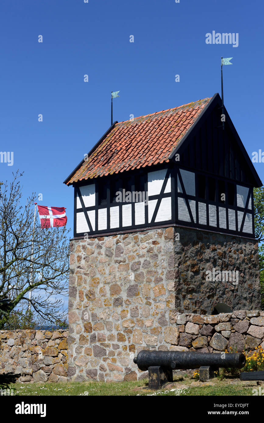 Belltower on Christiansø, Ertholmene, Isle of Bornholm Denmark Stock Photo