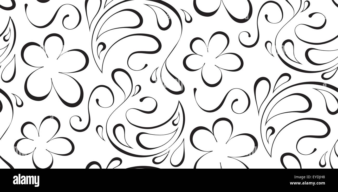Collection of Vector floral background black and white Images and videos in high quality