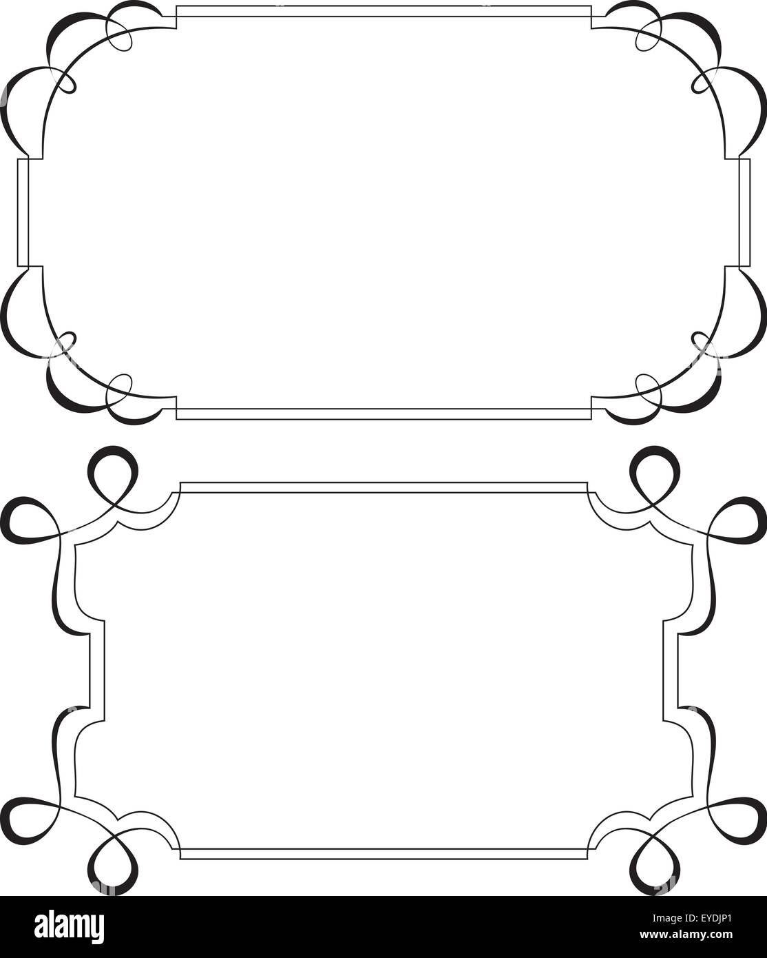 Two vintage horizontal frame. Set for design Stock Vector Image & Art