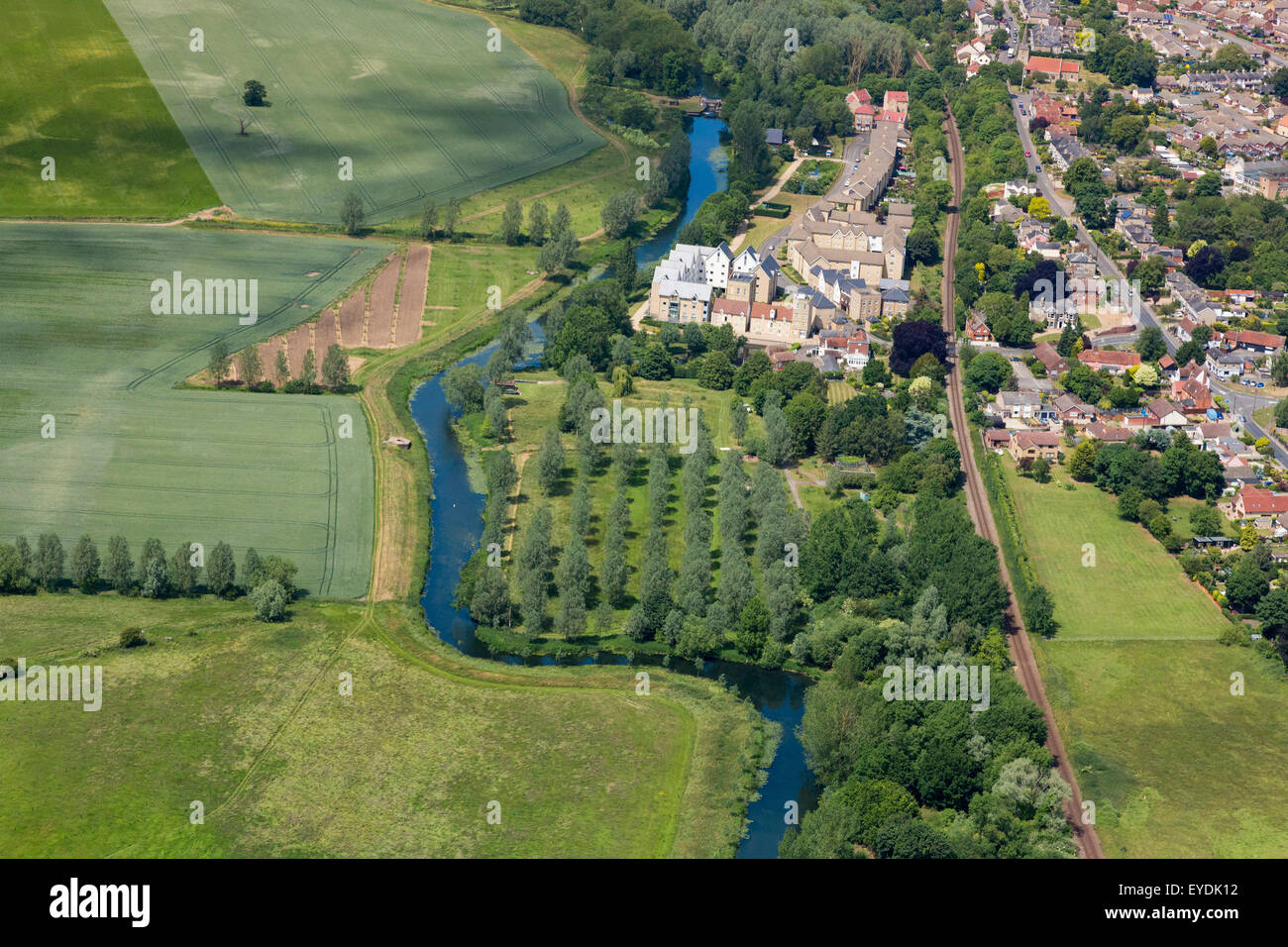 River Stour at in Great Cornard Suffolk Stock Photo